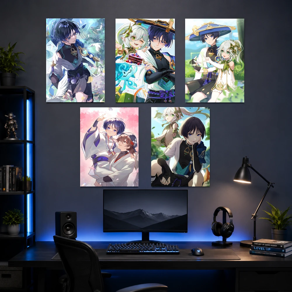 Poster A3 Scaramouche TH.1 Game Genshin Impact Bền Đẹp Có Cán Màng Bóng Bề Mặt
