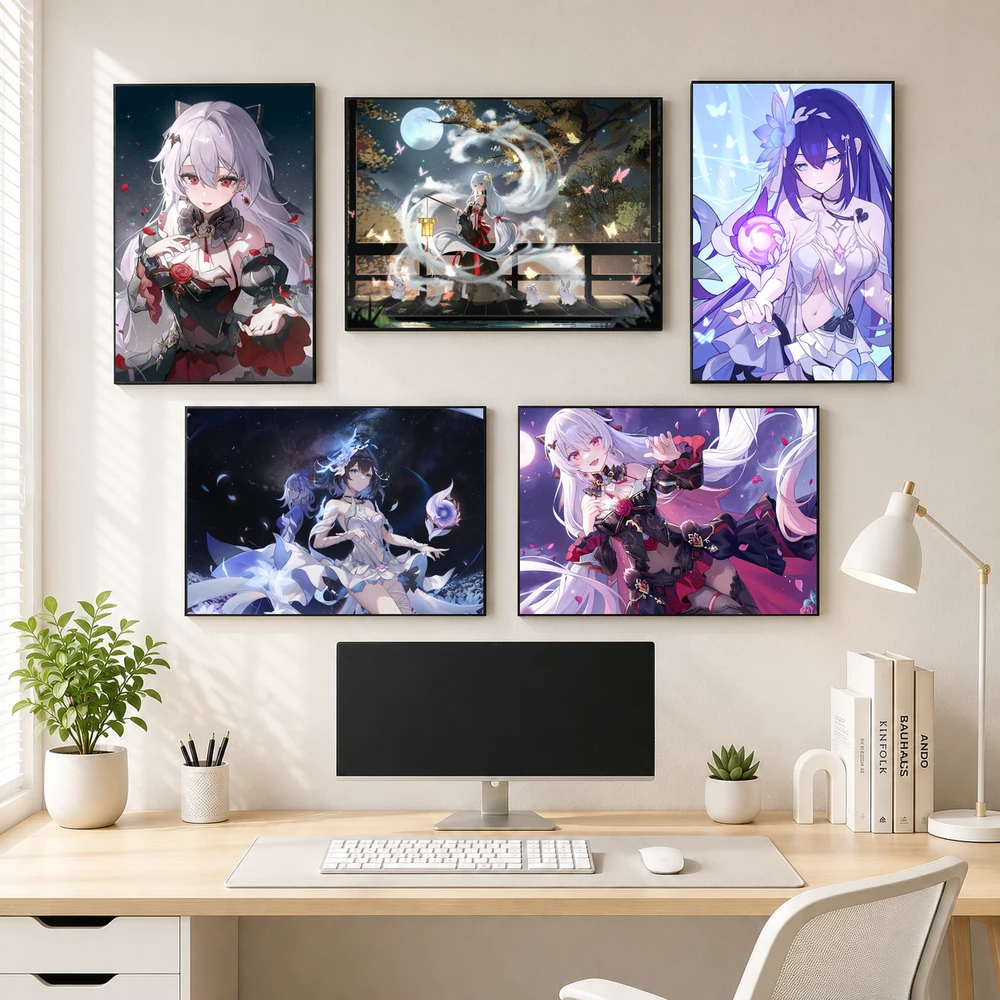 Poster A3 Seele Vollerei & Theresa Apocalypse Game Honkai Impact 3rd Bền Đẹp Có Cán Màng Bóng Bề Mặt