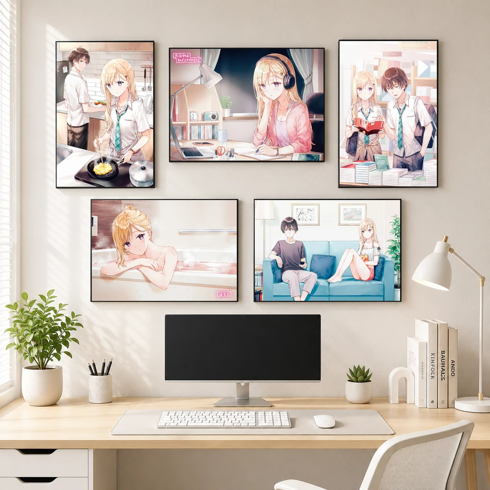 Poster A3 Seikatsu Anime Manga LightNovel Sống Cùng Em Kế Gimai Seikatsu Bền Đẹp Có Cán Màng Bóng Bề Mặt