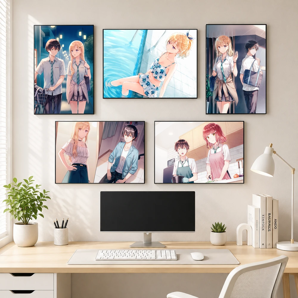 Poster A3 Seikatsu Anime Manga LightNovel Sống Cùng Em Kế Gimai Seikatsu Bền Đẹp Có Cán Màng Bóng Bề Mặt