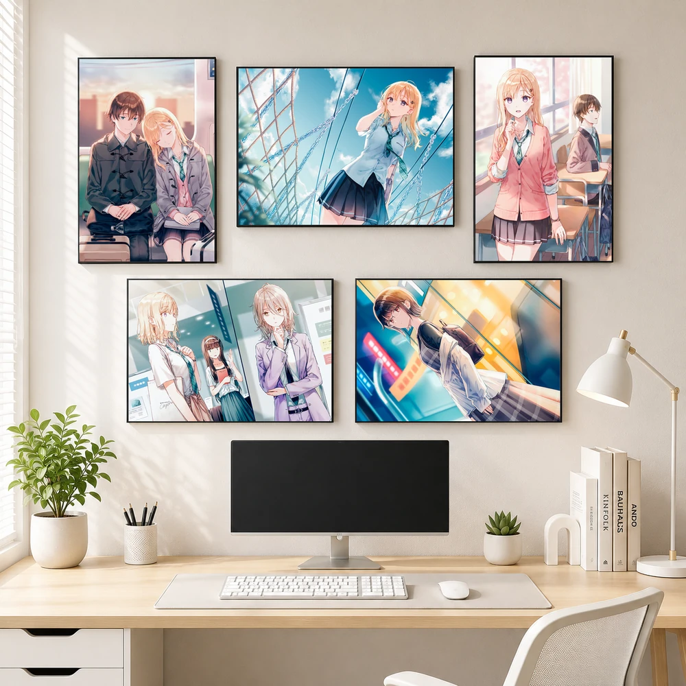 Poster A3 Seikatsu Anime Manga LightNovel Sống Cùng Em Kế Gimai Seikatsu Bền Đẹp Có Cán Màng Bóng Bề Mặt