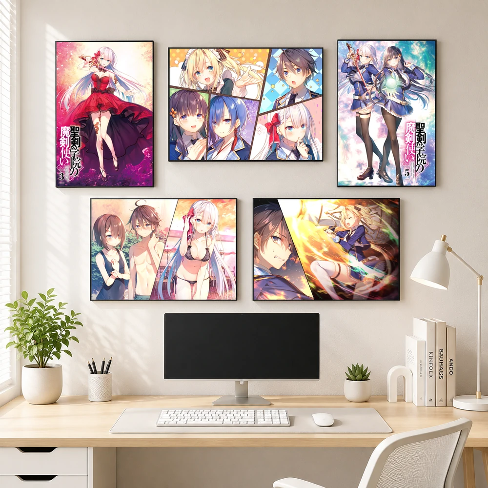 Poster A3 Seiken Anime Manga LightNovel Seiken Gakuin No Makentsukai Bền Đẹp Có Cán Màng Bóng Bề Mặt