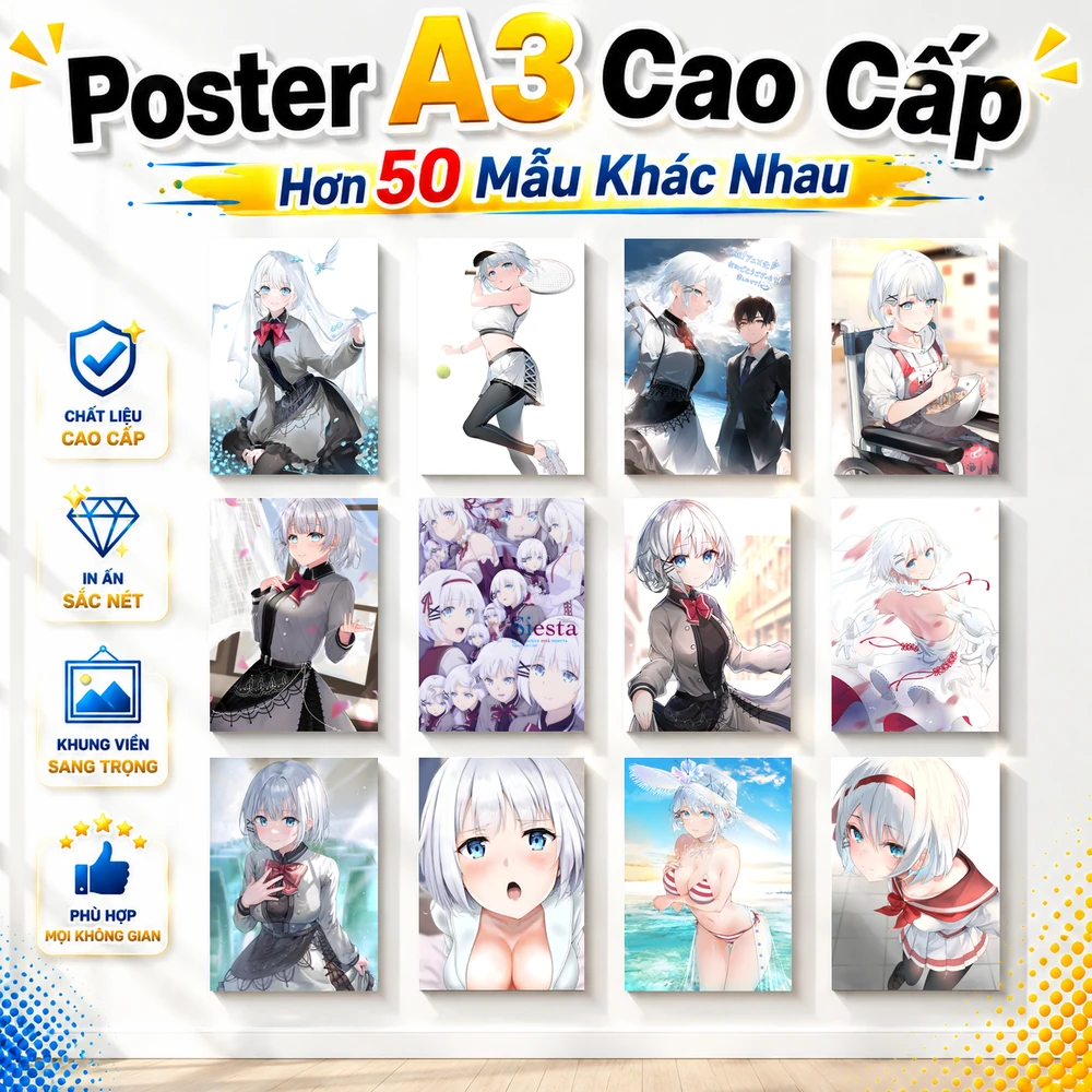 Poster A3 Siesta Anime Manga LightNovel Thám Tử Đã Chết Bền Đẹp Có Cán Màng Bóng Bề Mặt