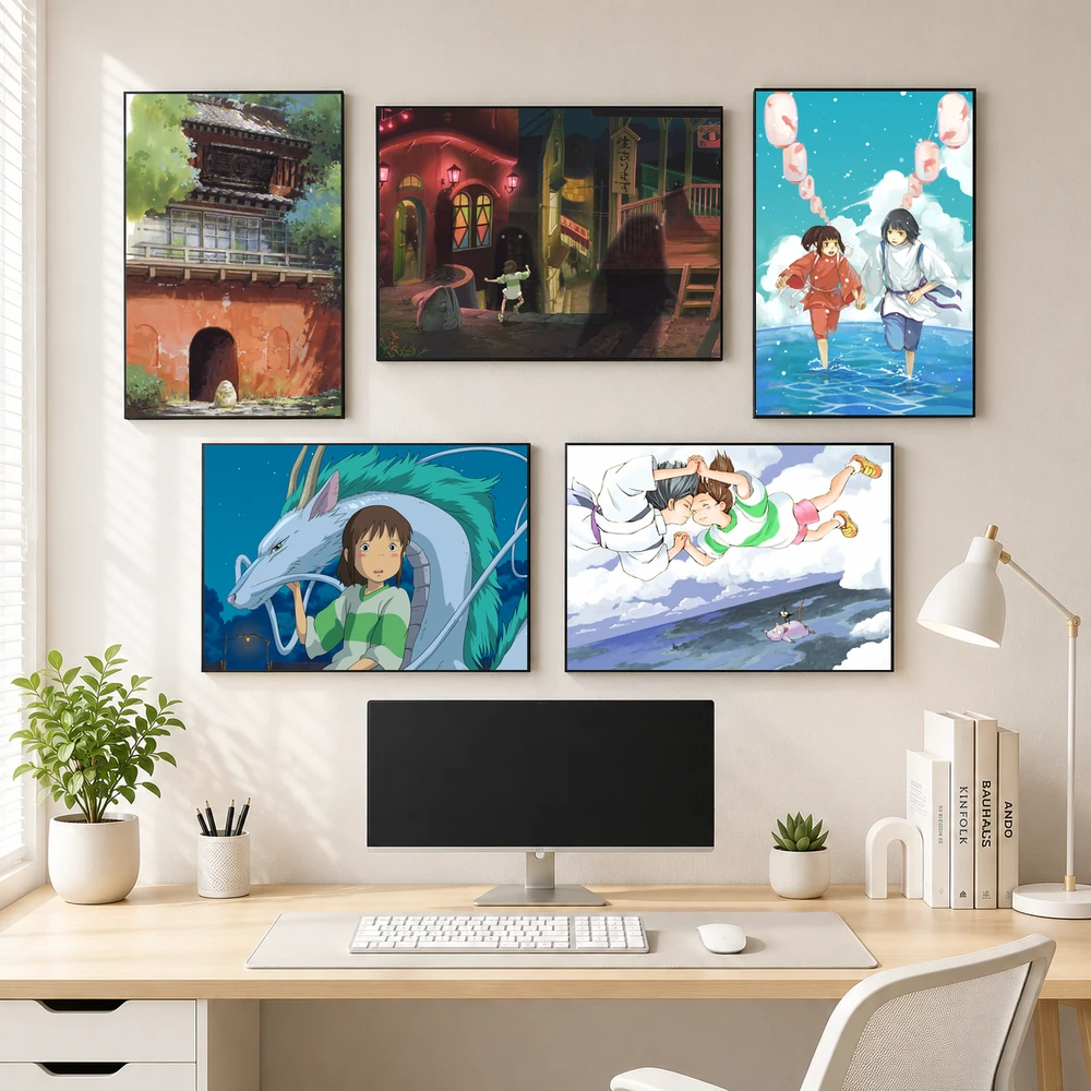 Poster A3 Spirited Away Anime Movies Spirited Away Bền Đẹp Có Cán Màng Bóng Bề Mặt