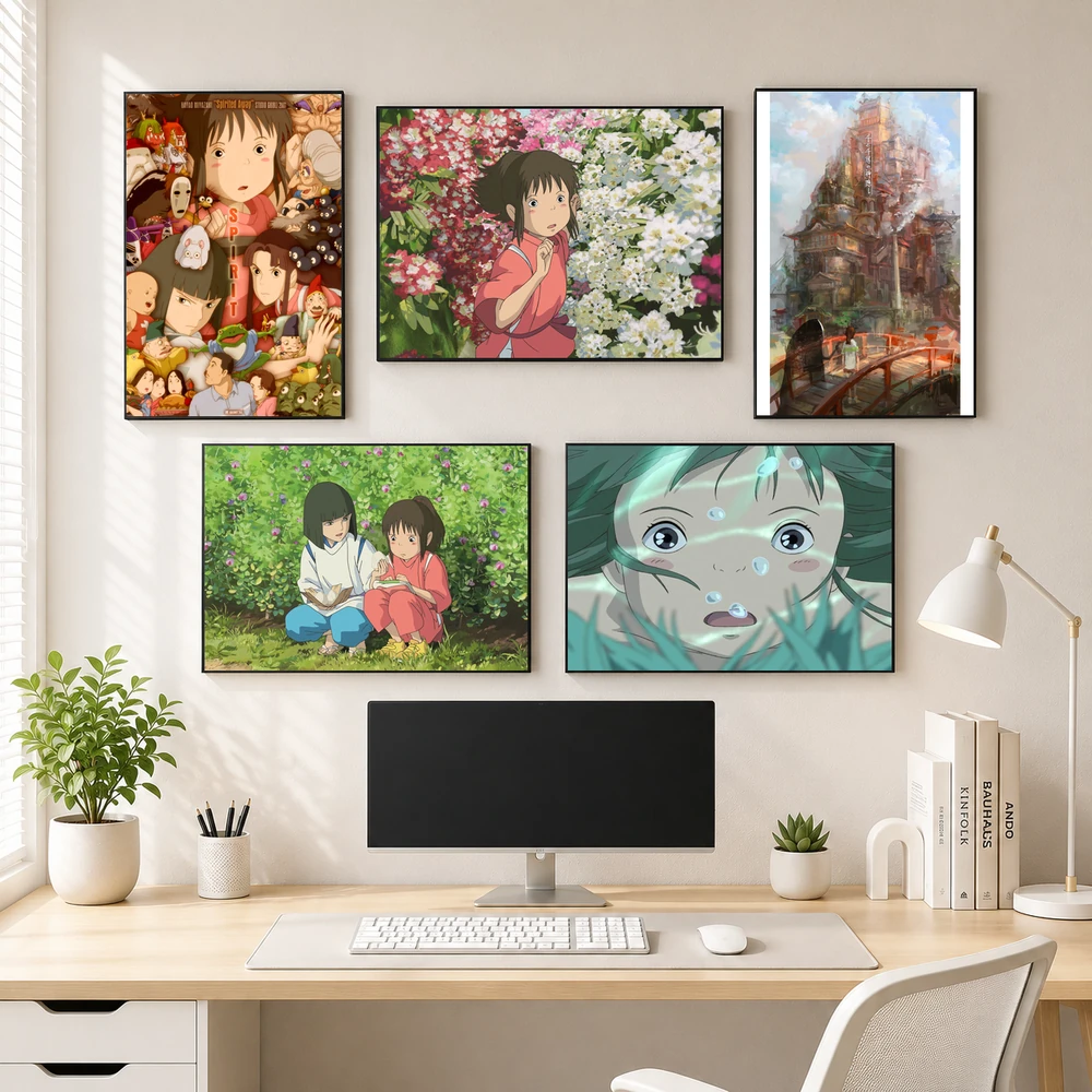 Poster A3 Spirited Away Anime Movies Spirited Away Bền Đẹp Có Cán Màng Bóng Bề Mặt