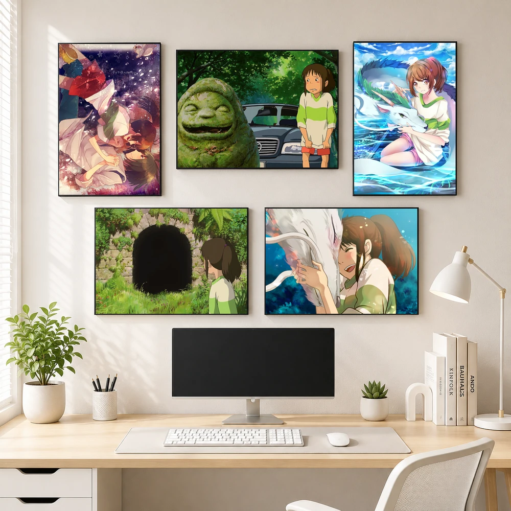 Poster A3 Spirited Away Anime Movies Spirited Away Bền Đẹp Có Cán Màng Bóng Bề Mặt