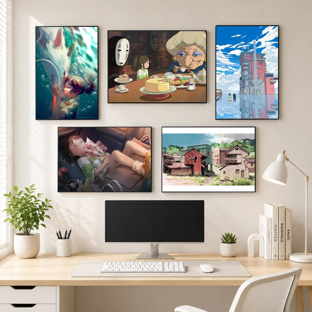 Poster A3 Spirited Away Anime Movies Spirited Away Bền Đẹp Có Cán Màng Bóng Bề Mặt