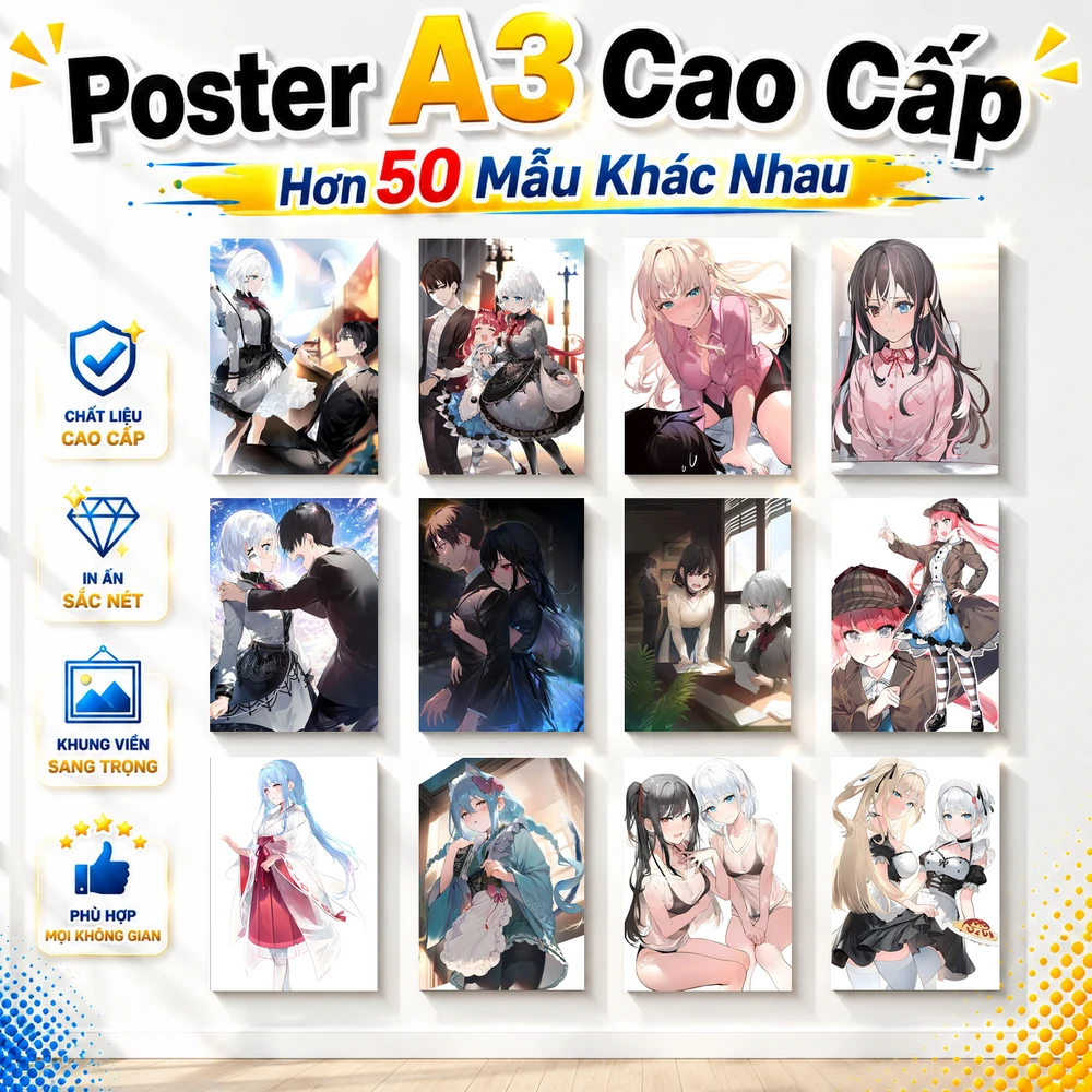 Poster A3 Tanmoshi Anime Manga LightNovel Thám Tử Đã Chết Bền Đẹp Có Cán Màng Bóng Bề Mặt