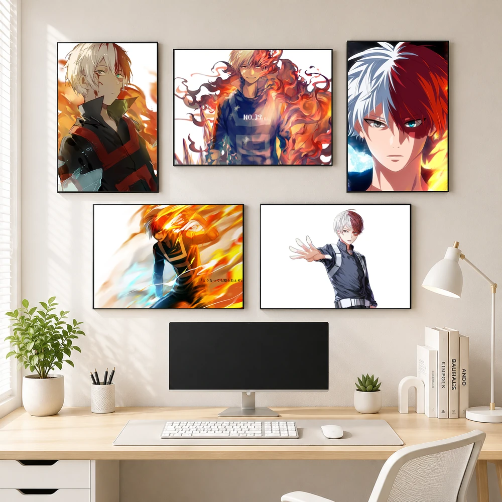 Poster A3 Todoroki Shoto Anime Manga Học Viện Anh Hùng My Hero Amedica Bền Đẹp Có Cán Màng Bóng Bề Mặt