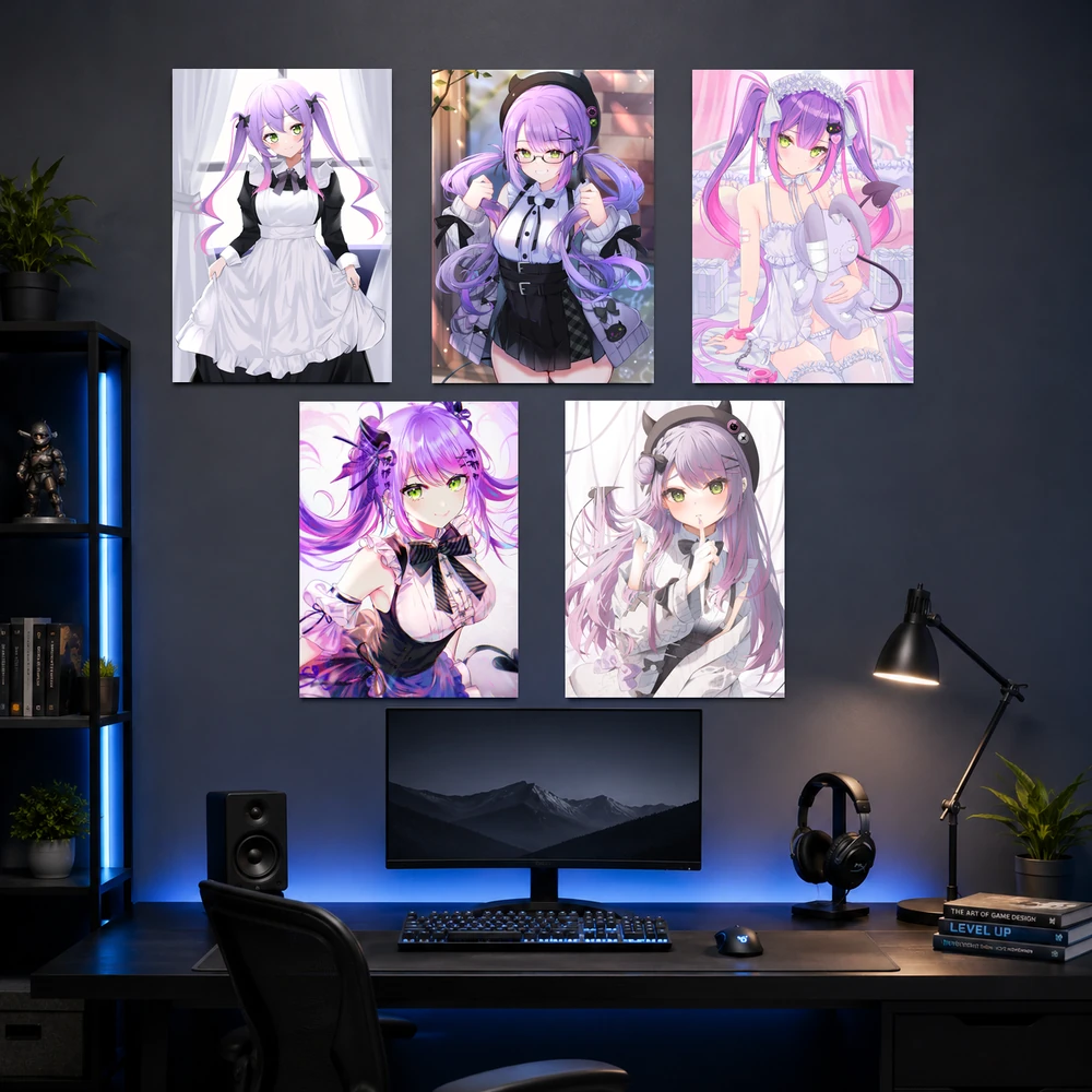 Poster A3 Tokoyami Towa Nhân Vật IDOL Hololive Bền Đẹp Có Cán Màng Bóng Bề Mặt