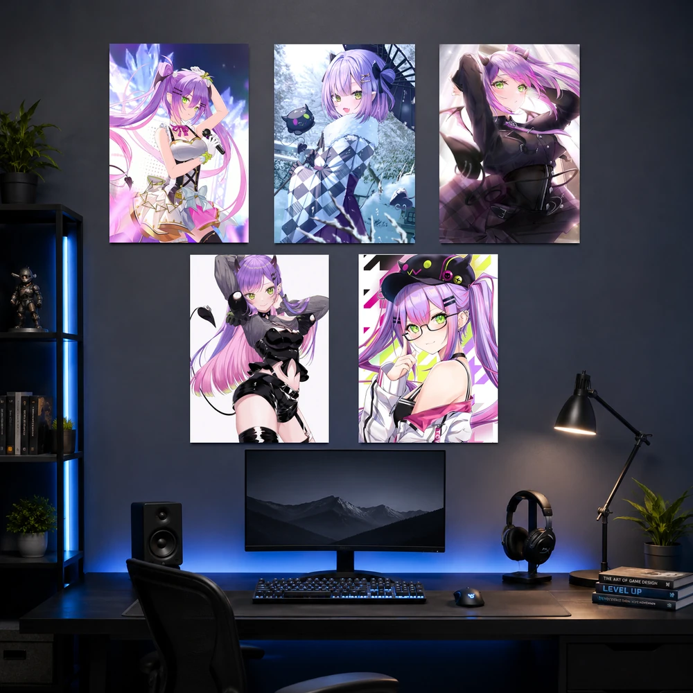 Poster A3 Tokoyami Towa Nhân Vật IDOL Hololive Bền Đẹp Có Cán Màng Bóng Bề Mặt