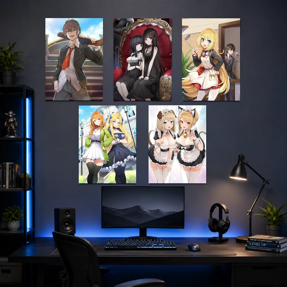 Poster A3 Tổng Hợp Ảnh Mobuseka Anime Manga Lightnovel Otome Game Sekai wa Mob Bền Đẹp Có Cán Màng Bóng Bề Mặt