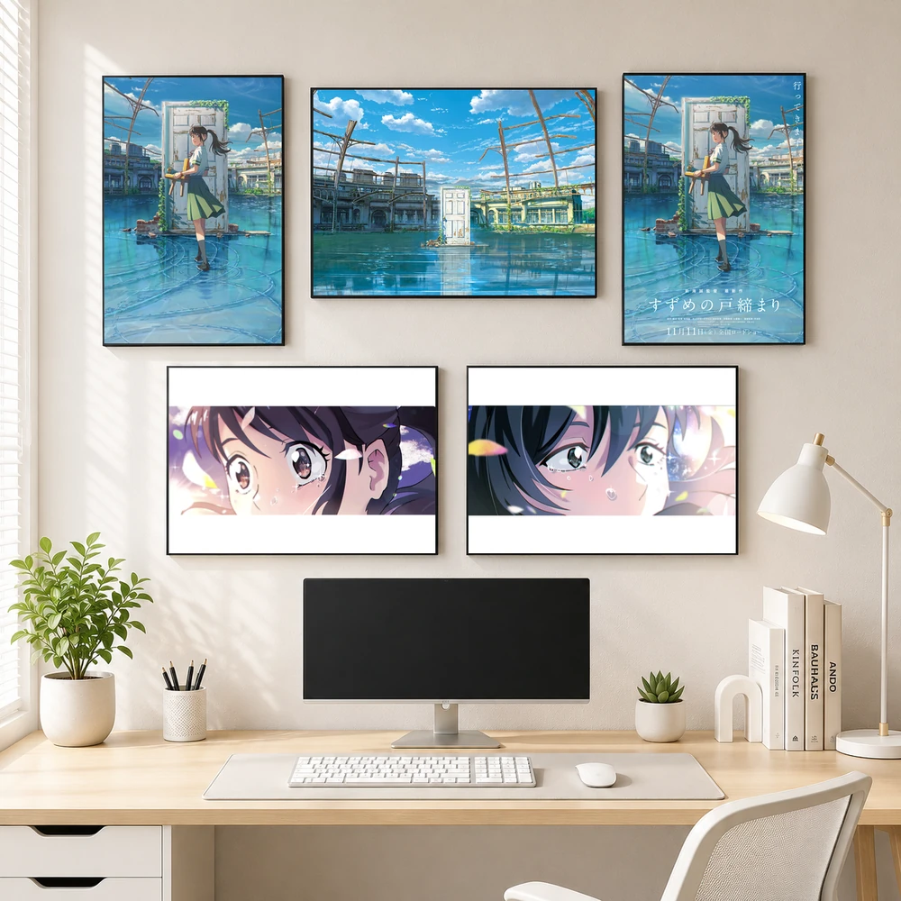 Poster A3 Tổng Hợp Ảnh Suzume Anime Movies Suzume no Tojimari Bền Đẹp Có Cán Màng Bóng Bề Mặt