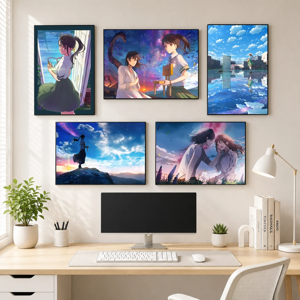 Poster A3 Tổng Hợp Ảnh Suzume Anime Movies Suzume no Tojimari Bền Đẹp Có Cán Màng Bóng Bề Mặt