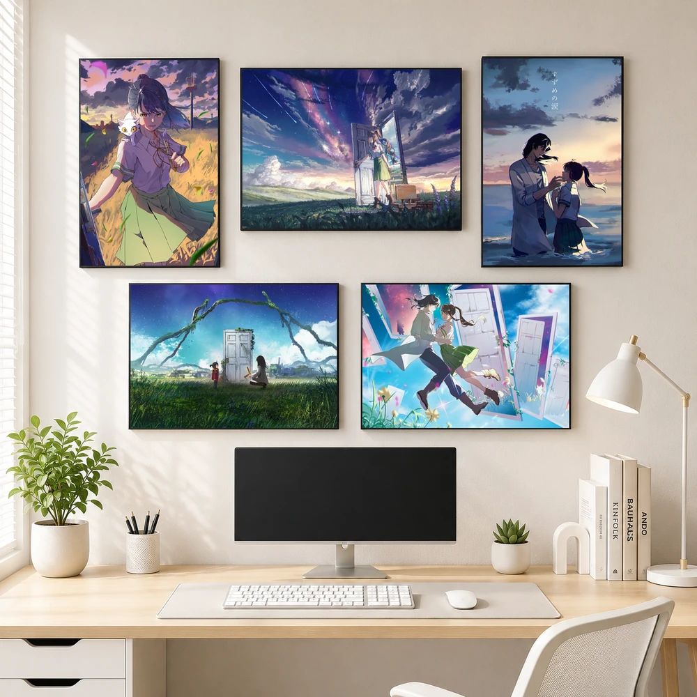 Poster A3 Tổng Hợp Ảnh Suzume Anime Movies Suzume no Tojimari Bền Đẹp Có Cán Màng Bóng Bề Mặt