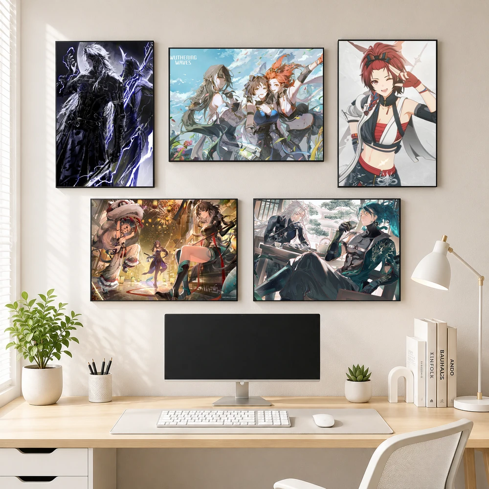 Poster A3 Tổng Hợp Ảnh WW Game Wuthering Waves Bền Đẹp Có Cán Màng Bóng Bề Mặt