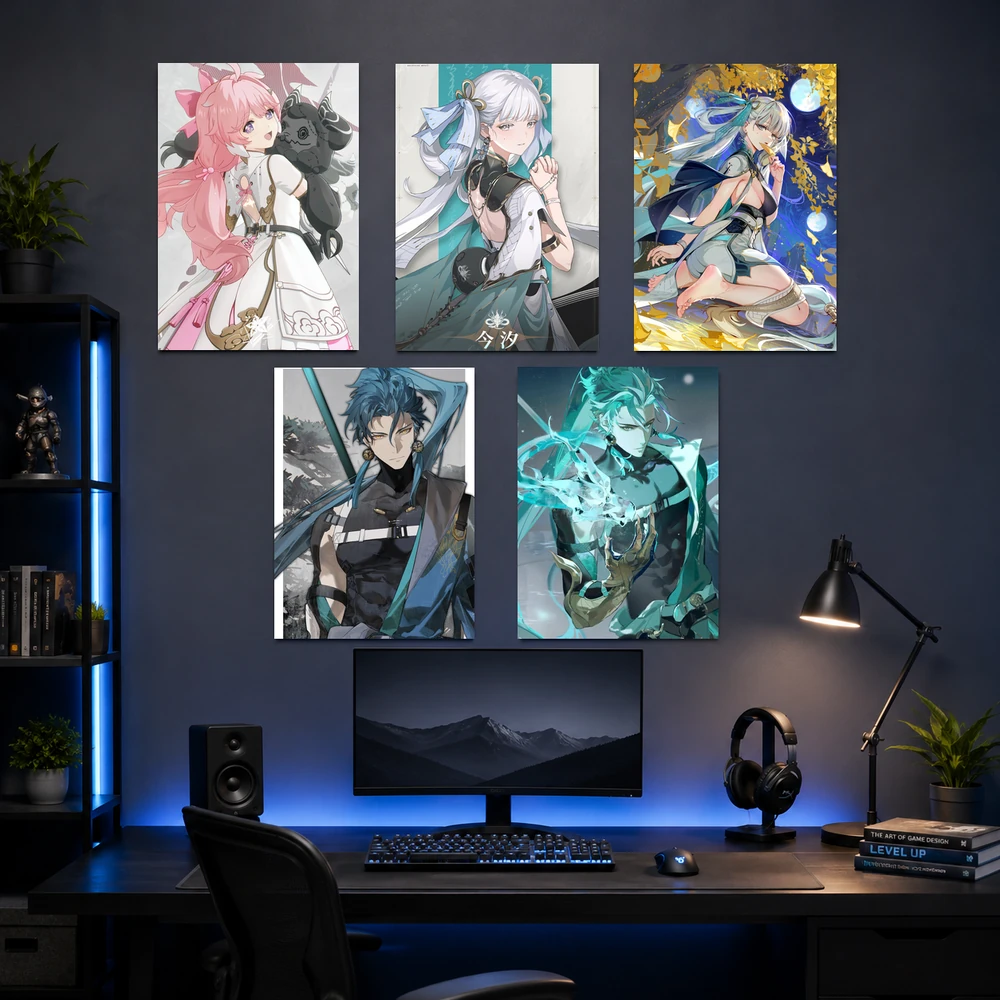 Poster A3 Tổng Hợp Ảnh WW Game Wuthering Waves Bền Đẹp Có Cán Màng Bóng Bề Mặt