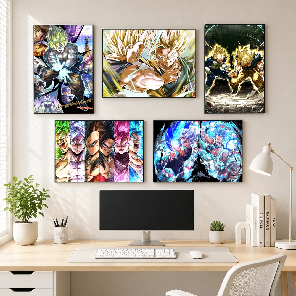 Poster A3 Tổng Hợp Nhân Vật DB Anime Manga Dragonball Bền Đẹp Có Cán Màng Bóng Bề Mặt