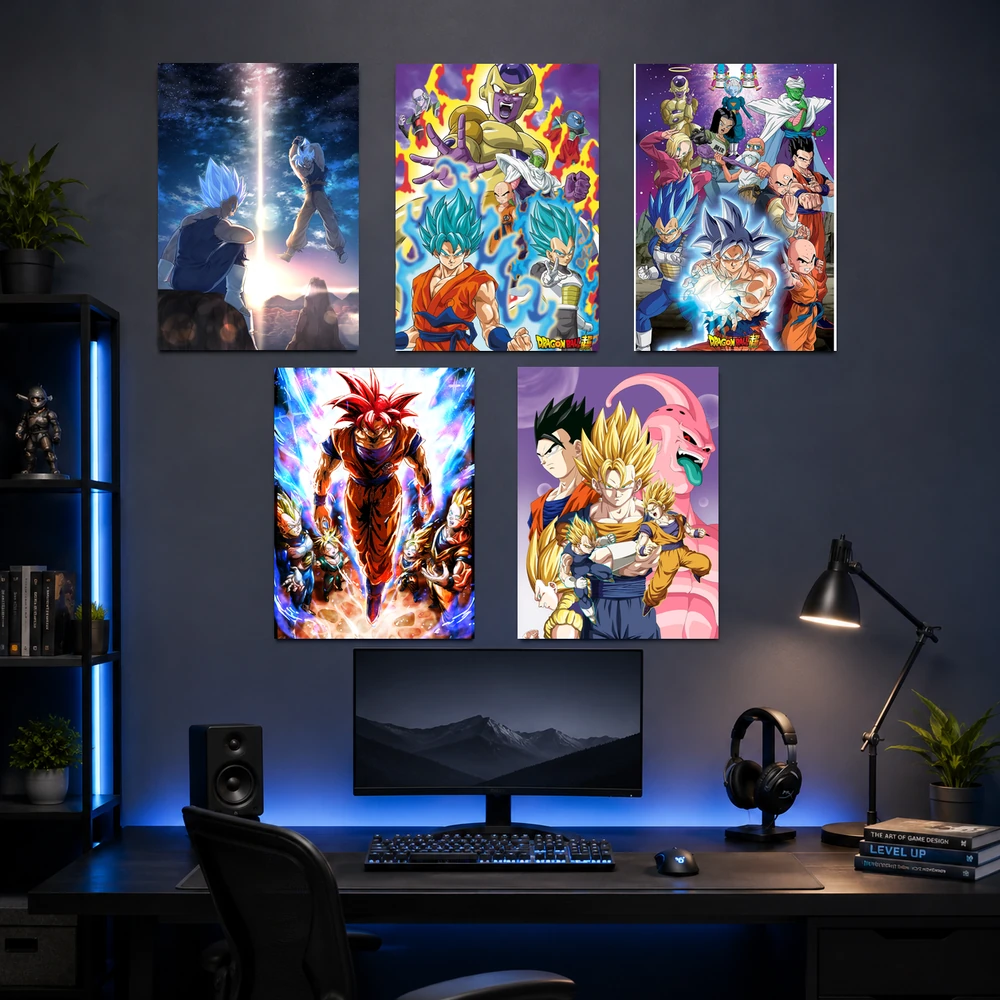 Poster A3 Tổng Hợp Nhân Vật DB Anime Manga Dragonball Bền Đẹp Có Cán Màng Bóng Bề Mặt