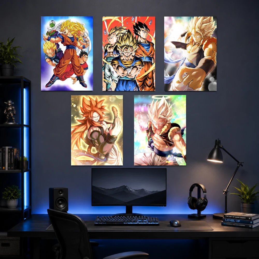 Poster A3 Tổng Hợp Nhân Vật DB Anime Manga Dragonball Bền Đẹp Có Cán Màng Bóng Bề Mặt