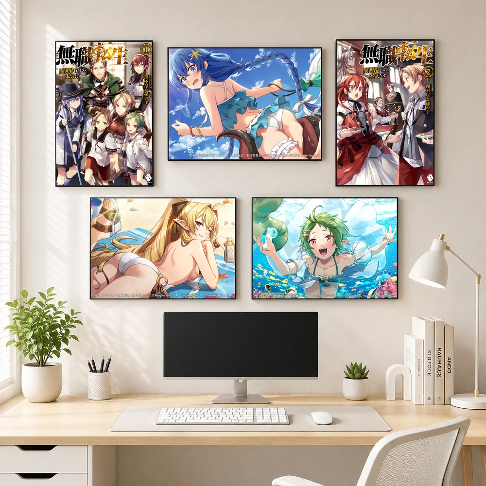 Poster A3 Tổng Hợp Ảnh MTEN Mushoku Tensei Thật Nghiệp Chuyển Sinh Bền Đẹp Có Cán Màng Bóng Bề Mặt