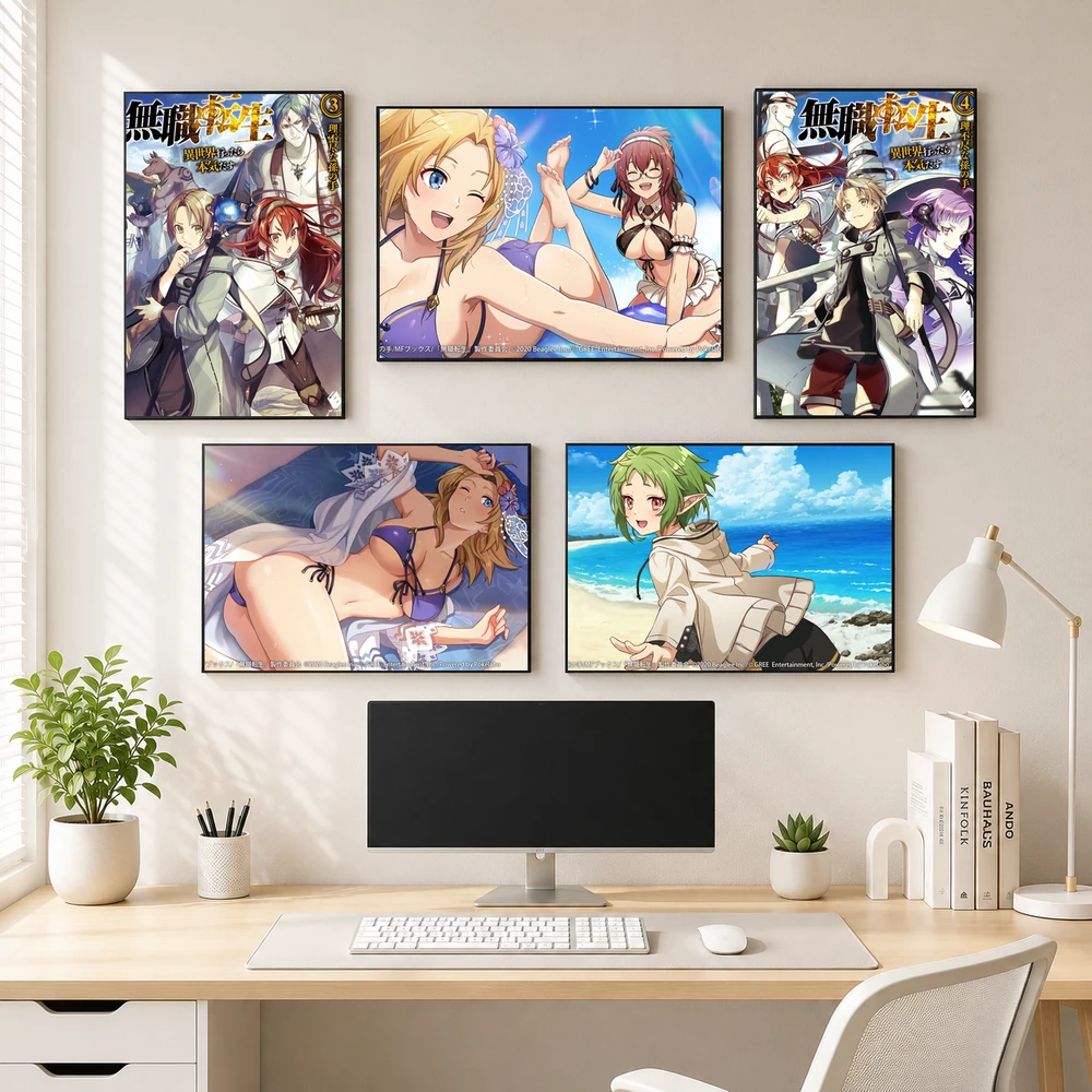 Poster A3 Tổng Hợp Ảnh MTEN Mushoku Tensei Thật Nghiệp Chuyển Sinh Bền Đẹp Có Cán Màng Bóng Bề Mặt