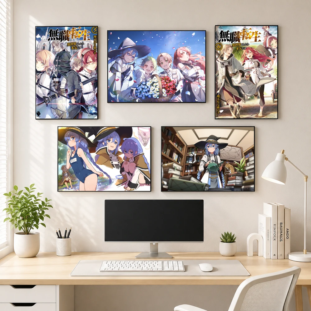 Poster A3 Tổng Hợp Ảnh MTEN Mushoku Tensei Thật Nghiệp Chuyển Sinh Bền Đẹp Có Cán Màng Bóng Bề Mặt