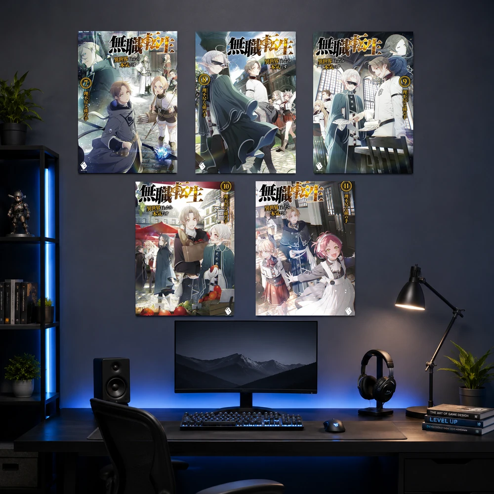 Poster A3 Tổng Hợp Ảnh MTEN Mushoku Tensei Thật Nghiệp Chuyển Sinh Bền Đẹp Có Cán Màng Bóng Bề Mặt
