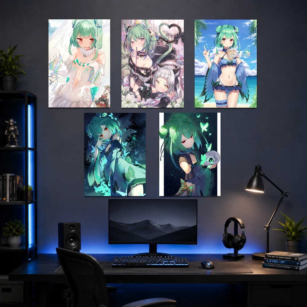 Poster A3 Uruha Rushia Nhân Vật IDOL Hololive Bền Đẹp Có Cán Màng Bóng Bề Mặt