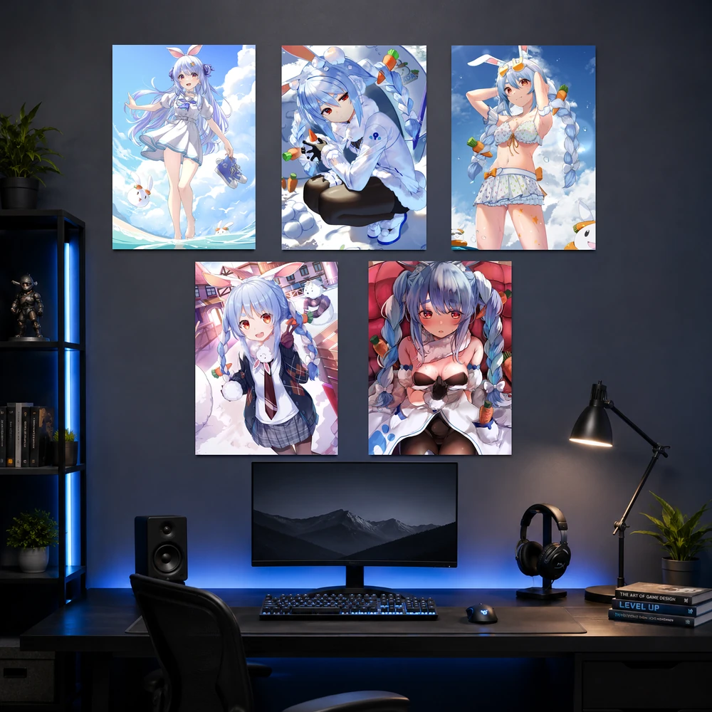 Poster A3 Usada Pekora Nhân Vật IDOL Hololive Bền Đẹp Có Cán Màng Bóng Bề Mặt