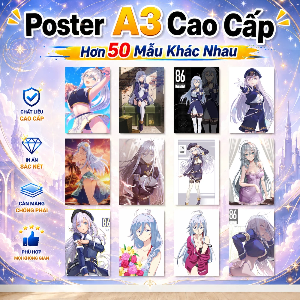 Poster A3 Vladilena P.2 Anime Manga Lightnovel 86 Eighty Six - Copy Bền Đẹp Có Cán Màng Bóng Bề Mặt - thumb Poster A3 Vladilena P.2 Anime Manga Lightnovel 86 Eighty Six - Copy Bền Đẹp Có Cán Màng Bóng Bề Mặt