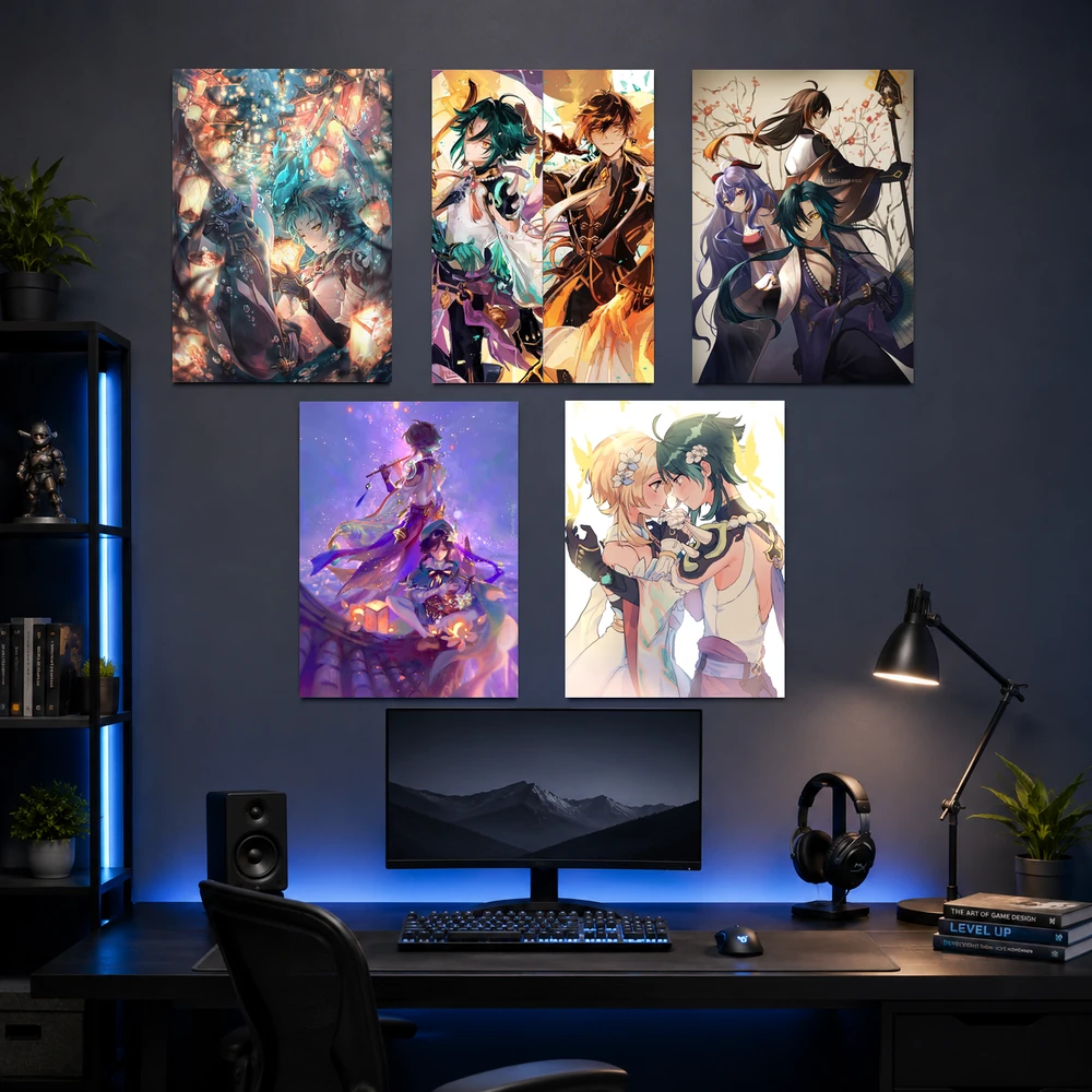 Poster A3 Xiao Game Genshin Impact Bền Đẹp Có Cán Màng Bóng Bề Mặt
