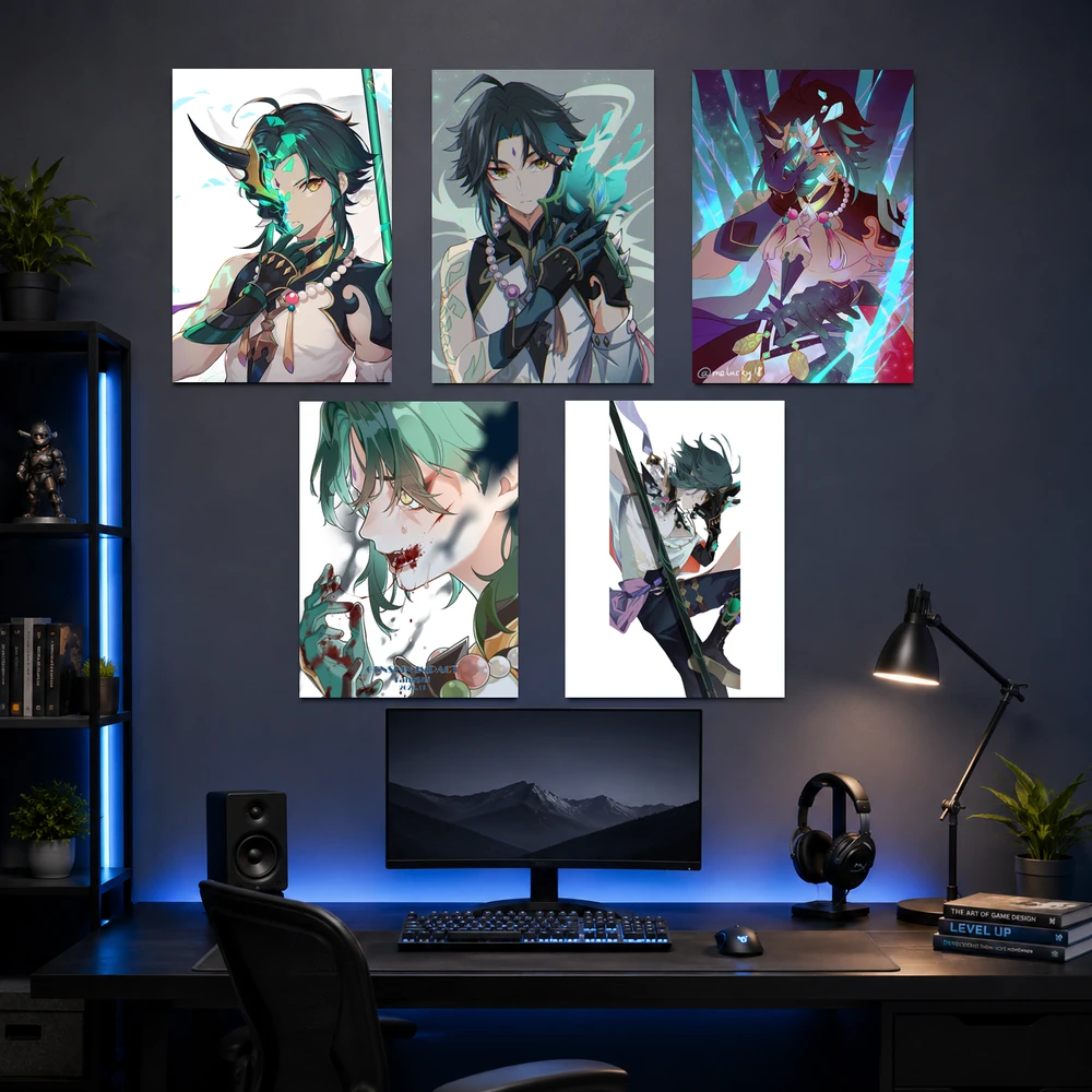 Poster A3 Xiao Game Genshin Impact Bền Đẹp Có Cán Màng Bóng Bề Mặt