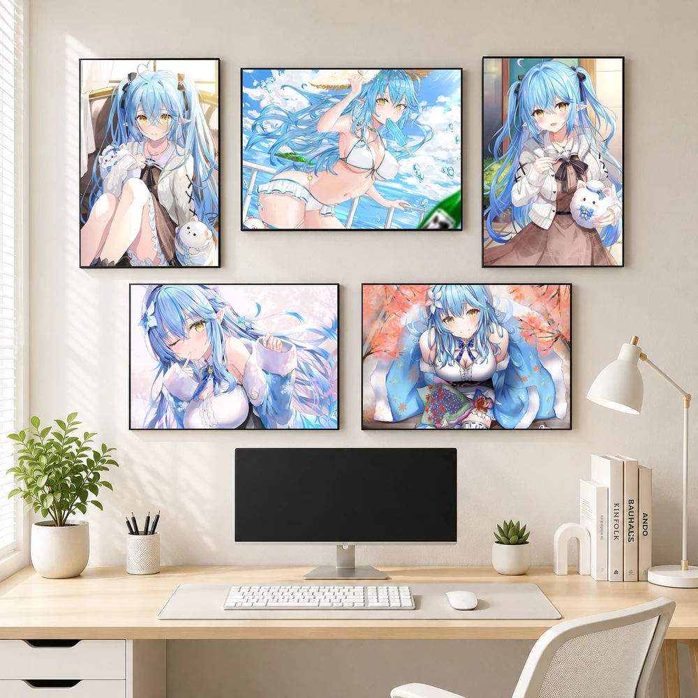 Poster A3 Yukihana Lamy Nhân Vât IDOL Hololive Bền Đẹp Có Cán Màng Bóng Bề Mặt