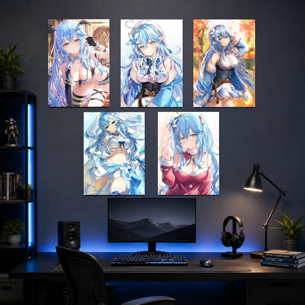 Poster A3 Yukihana Lamy Nhân Vât IDOL Hololive Bền Đẹp Có Cán Màng Bóng Bề Mặt