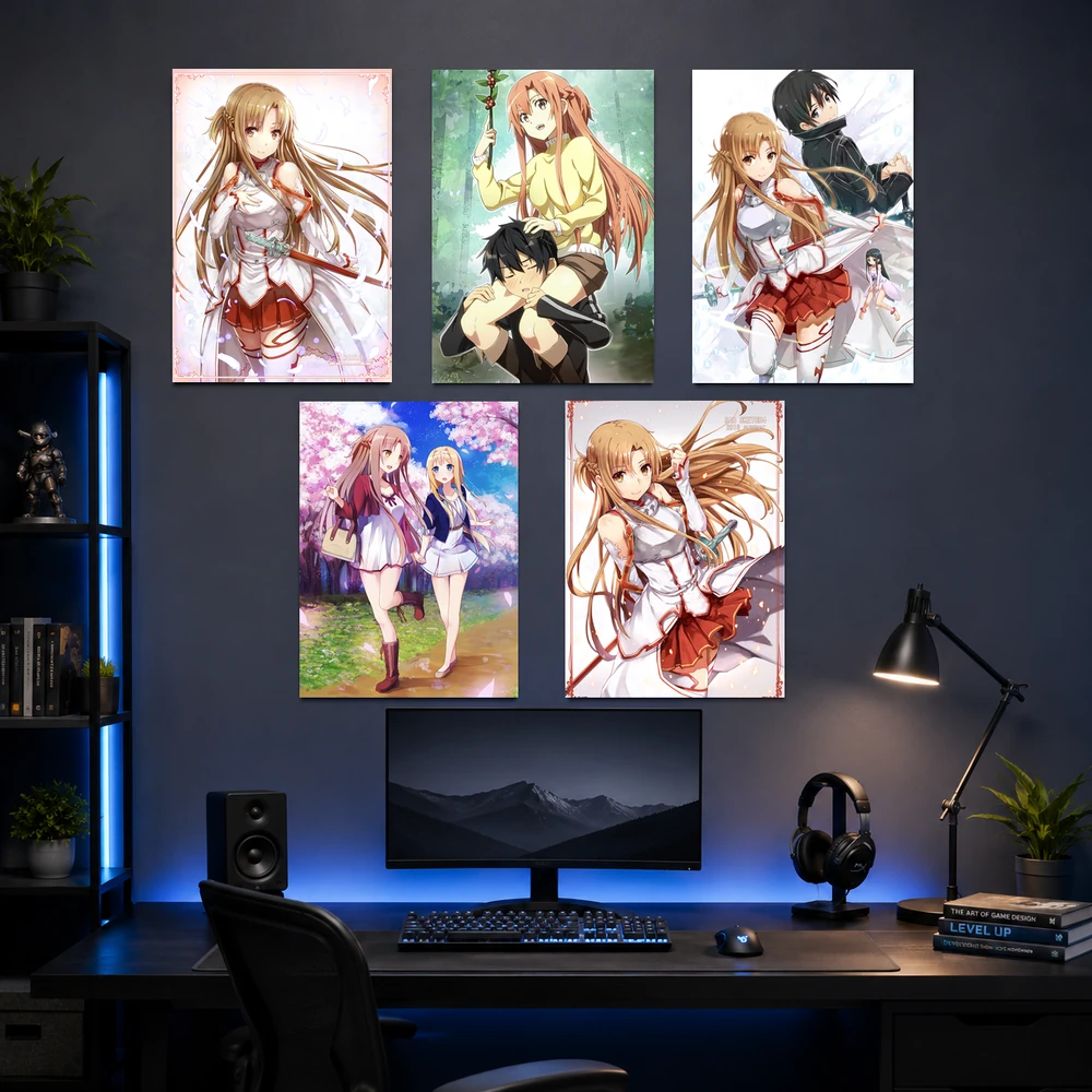 Poster A3 Yuuki Asuna1 Anime Manga LightNovel Sword Art Online Bền Đẹp Có Cán Màng Bóng Bề Mặt