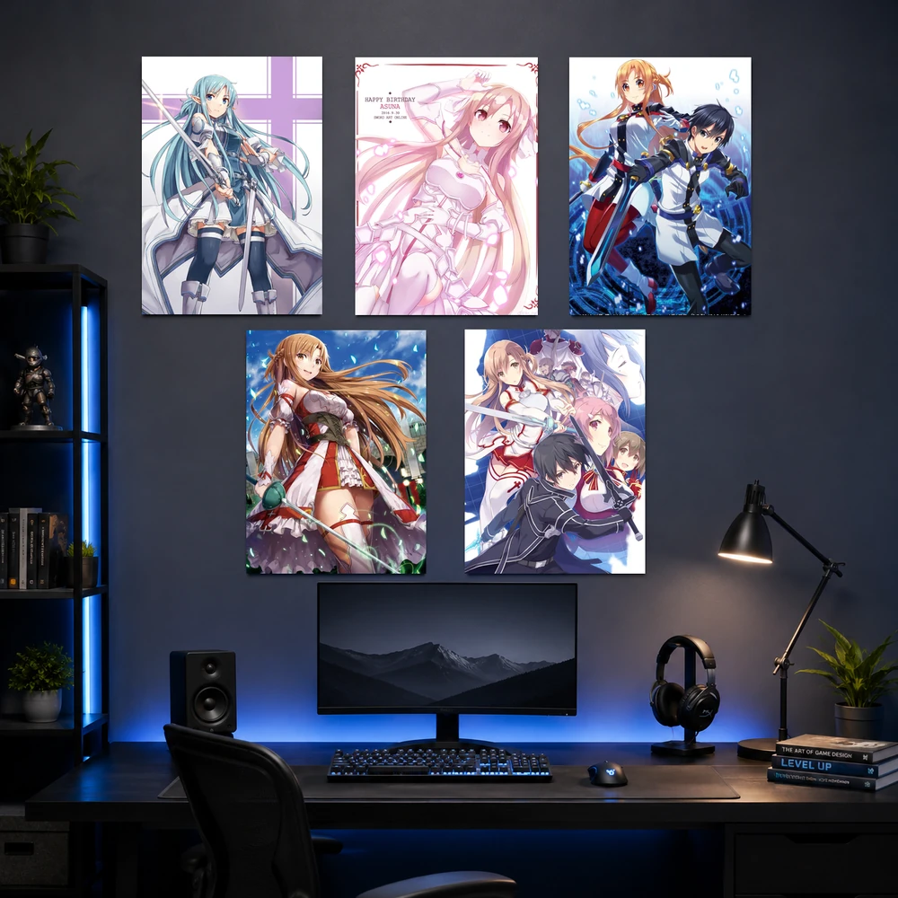 Poster A3 Yuuki Asuna1 Anime Manga LightNovel Sword Art Online Bền Đẹp Có Cán Màng Bóng Bề Mặt