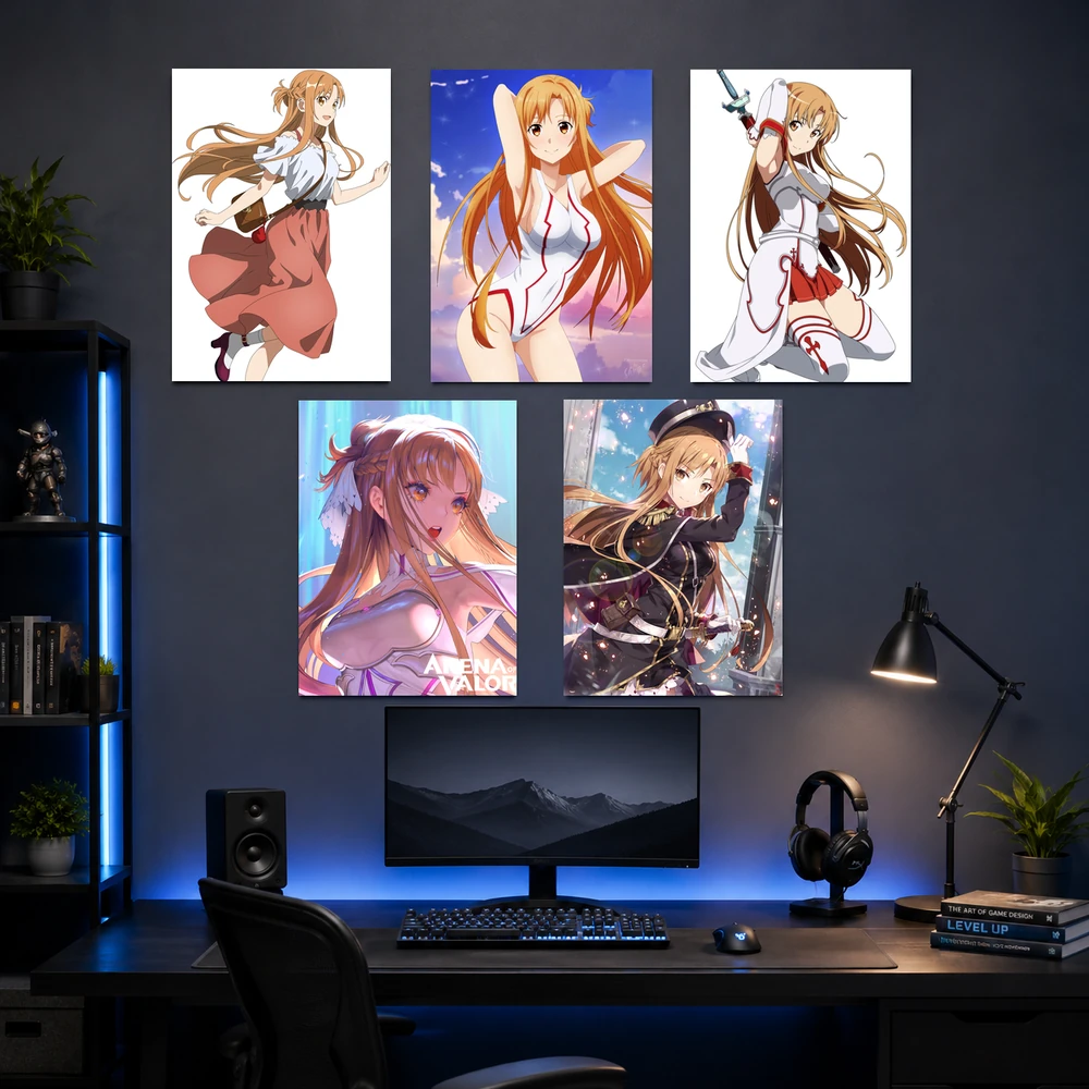 Poster A3 Yuuki Asuna1 Anime Manga LightNovel Sword Art Online Bền Đẹp Có Cán Màng Bóng Bề Mặt