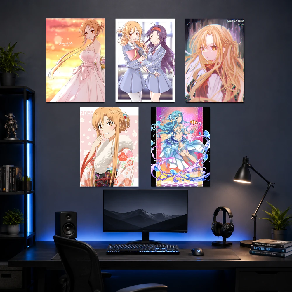 Poster A3 Yuuki Asuna1 Anime Manga LightNovel Sword Art Online Bền Đẹp Có Cán Màng Bóng Bề Mặt