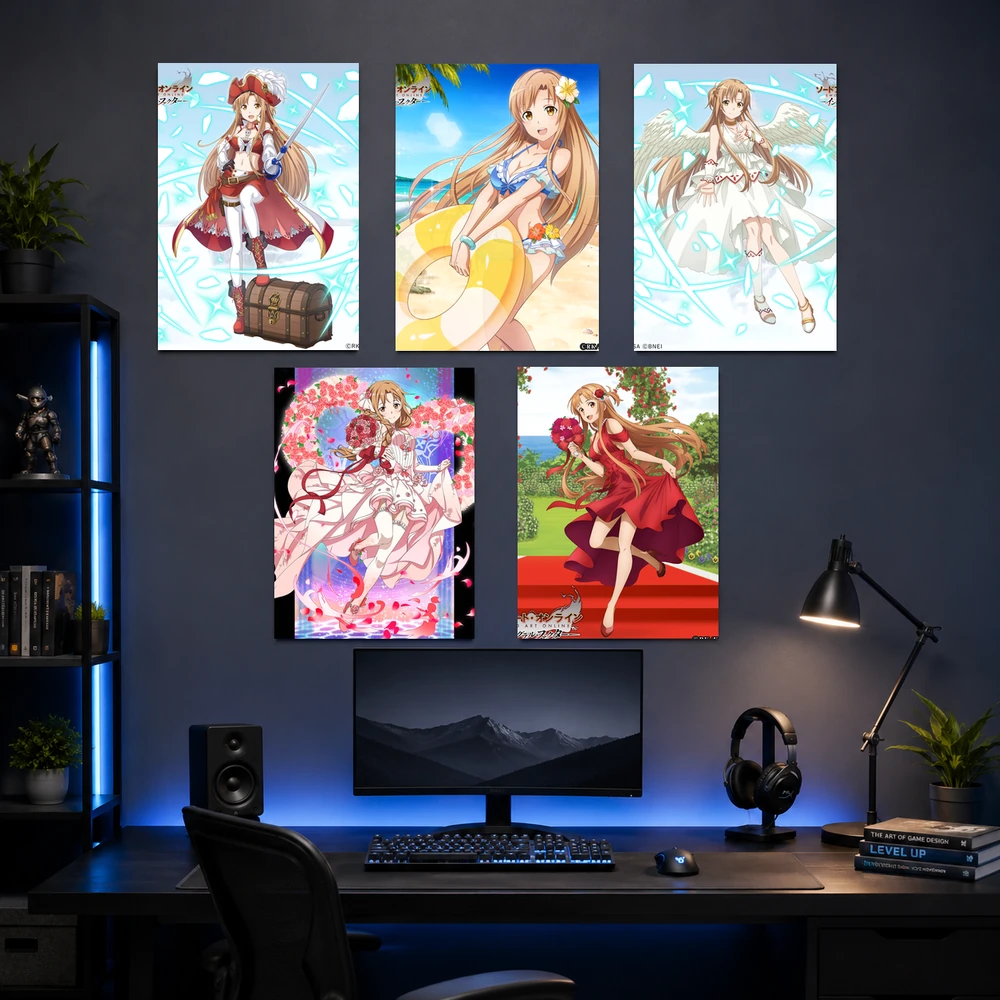 Poster A3 Yuuki Asuna2 Anime Manga LightNovel Sword Art Online Bền Đẹp Có Cán Màng Bóng Bề Mặt