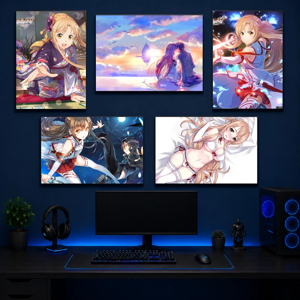 Poster A3 Yuuki Asuna2 Anime Manga LightNovel Sword Art Online Bền Đẹp Có Cán Màng Bóng Bề Mặt