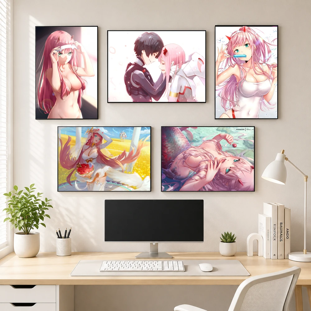 Poster A3 Zero Two Anime Zero Two Bền Đẹp Có Cán Màng Bóng Bề Mặt
